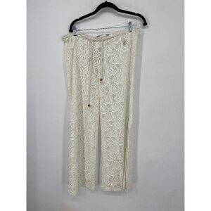 GUY HARVEY COLLECTION BY ARTISANS WHITE CROCHET LACE COVER UP PANTS NWT MEDIUM